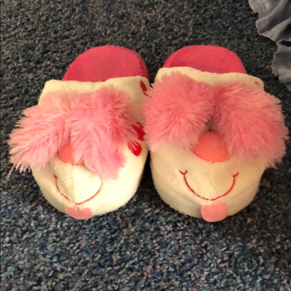Stompeez Perky Pink Puppy Slippers size 6